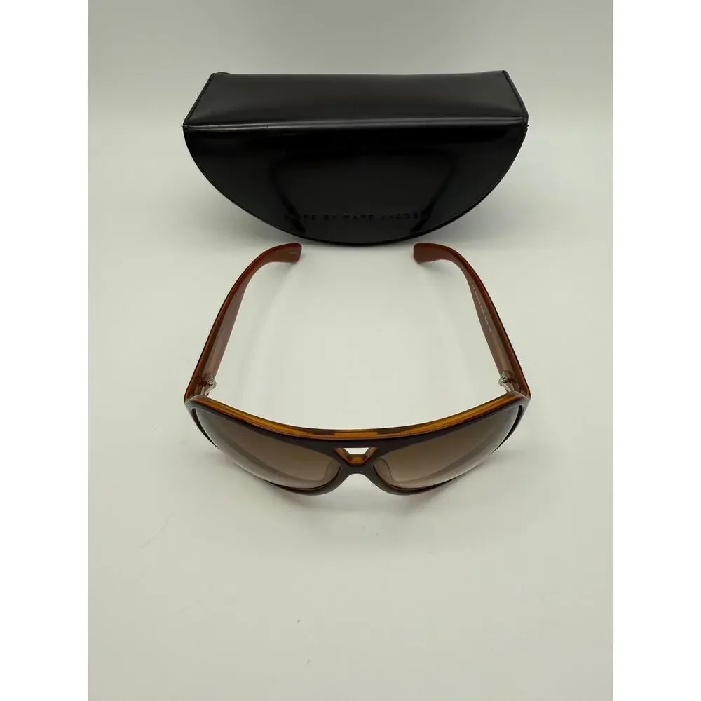 Marc by Marc Jacobs Dark Brown Navigator Goggle Chic Sunglasses w/ Case OUY902